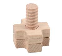 Abaodam Wooden Educational Screw Match for Safe Geometrical Shapes Building Hand-polished Smooth Surface Enhances Hand-eye Coordination and Thinking Skills
