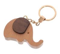 Abaodam Wooden Elephant Keychain, Natural Beech Wood Pendant, Creative Key Ring Accessory for Women, Unique Animal Design Key Holder Suitable for Bag and Phone Watching Holder Random Color
