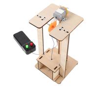 Abaodam Wooden Elevator for Materials Hands Mechanical Experiment Educational for Early Science and Engineering Understanding