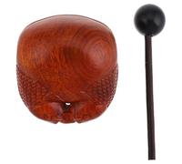 Abaodam Wooden Fish Percussion Instrument Vintage Handcrafted Wood with Smooth Texture Comfortable Hand Feel Versatile Design Brown for Office and Home Decor Random Color