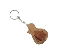 Abaodam Wooden Guitar Plectrums Keyring Thin Grip Keychains for Guitarists Easy to Carry Picks