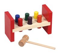 Abaodam Wooden Hammer Toy for Toddlers Educational Pounding Bench with Colour Sorting Pegs Early Learning Cognitive Development Toy for Children 6-36 Months