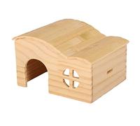 Abaodam Wooden Hamster Habitat Guinea Pig Hideout Nibble Friendly Rest House for Pets for Exercise Relaxation DIY Decorate Durable Design for Fun Comfort