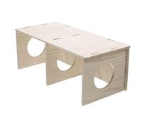 Abaodam Wooden Hamster Hideout Medium Chewable Small Pet House with DIY Paintable Design for Hamsters Guinea Pigs Rats Private Exercise and Rest Space