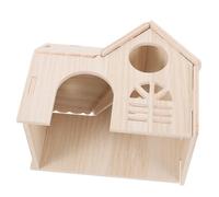 Abaodam Wooden Hamster House Small Animal Hideout Guinea Pig Hideouts Decorative Rat Wear-resistant Rat House