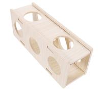 Abaodam Wooden Hamster Tunnel Smooth Polished Hideout for Small Pets Cage Accessory Fun Exercise Guinea Pig and Chinchilla Play Enrichment