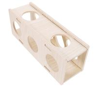 Abaodam Wooden Hamster Tunnel Toy Hideout Exploration Shelter for Dwarf Hamsters Guinea Pigs and Small Rodents Cozy Activity Habitat Secret Observation Area