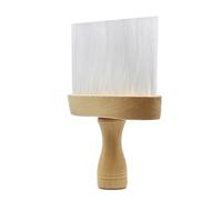 Abaodam Wooden Handle Hair Cutting Kit with Wool Brush, Broken Hair Removal Tool Featuring Thickened Wooden Handle for Better Grip, Fine Detail Craft Design Suitable for Homes and Barber