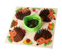 Abaodam Wooden Hedgehog for Logical Thinking Educational Game Safe Non-toxic Material Fine Motor Skills Development Interactive Sensory Play for Boys