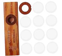 Abaodam Wooden Kazoo Flute with 22pcs Membranes, Portable Musical Instrument Partner for Ukulele Guitar, Suitable for Kids and Music Lovers, Classic Real Wood Kazoo Set