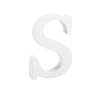 Abaodam Wooden Letter S Decor 8cm White for Home and Store Wall Decoration, Photography Props and Educational Letter for Young Children and Infants, Simple Style Alphabet Decor
