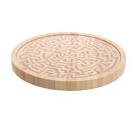 Abaodam Wooden Maze Board for Portable Round Labyrinth Puzzle for Preschool Balance Training and Critical Thinking Moving Beads Game for Group Play Educational Activity