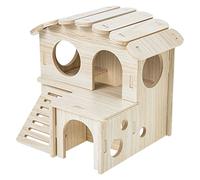 Abaodam Wooden Maze Hut for Hamster Houses Decorative Hamster Hideouts Ladder Guinea Pig Hideout