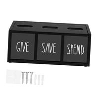 Abaodam Wooden Money Box Large Capacity Clear Savings Bank with Divided Sections for Budgeting and Financial Responsibility Easy Deposit and Detachable Storage Container for Boys