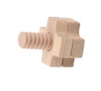 Abaodam Wooden Nut and Screw for Educational Geometrical Shapes Building Blocks for Hand-eye Coordination and Cognitive Development Activity for Boys and Ages