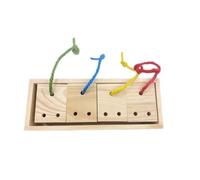 Abaodam Wooden Parrot Bird Chewing Plaything for Training and Foraging, Sturdy Natural Wood Feeder for Cage Birds, Suitable for Parrots and African Greys