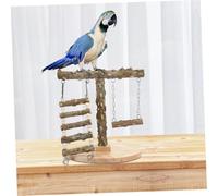 Abaodam Wooden Parrot Climbing Stairs Playstand for Birds Bird Perch Stand for Parrot Training Balance Exercise Safe Natural Material Birdcage Accessory