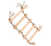 Abaodam Wooden Parrot Ladder for Budgies and Birds Durable Climbing Perch for Parakeets Cockatiels and Lovebirds Bird Cage Hanging Ladder for Exercise and Beak Conditioning
