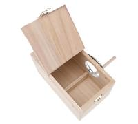 Abaodam Wooden Parrot Nesting Box Bird House with Reinforced Joints and Sturdy Design, Beige Suitable for Parrots and Songbirds, for Bird Watching and Backyard Nesting