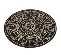 Abaodam Wooden Pendulum Board Dowsing Divination Tool with Carved Symbols Design for Witchcraft and Tarot Reading Elegant Home Decor Accent for Spiritual Spaces