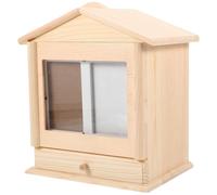 Abaodam Wooden Pet Ashes Urn Box with Photo Frame Memorial Cremation Keepsake for Cats and Dogs Pet Ash Storage Container House Design