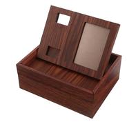 Abaodam Wooden Pet Memorial Urn Box for Ashes with Photo Frame, Solid Wood Dog and Cat Keepsake Cremation Box, Pet Loss Remembrance Display for Home