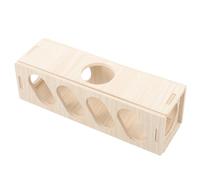 Abaodam Wooden Pet Tunnel Toy Guinea Pig Hideout Small Animal Hideaway Habitat Decor for Hamster Chinchilla