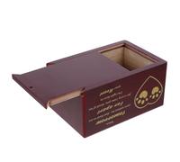 Abaodam Wooden Pet Urn for Ashes Cremation Box Red-brown Memorial Casket for Dog and Cat Ash Storage Single Piece Suitable for Pet Memorials