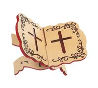 Abaodam Wooden Quran Book Stand Compact Design and Convenient Storage, Classic Reading Stand for Home and Office, Sturdy Wood Material Quran Holder for Display and Study