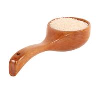 Abaodam Wooden Rice Spoon Multifunction Tablespoon Scoop for Kitchen Use, Effective Transfer of Materials with Unique Texture, for Flour and Tea Serving Utensils Random Color