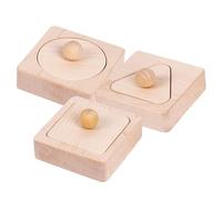 Abaodam Wooden Shape Matching Blocks Educational for Safe Sturdy Geometric Puzzle for Learning Cognitive Skills and Mathematical Thinking Development