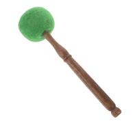 Abaodam Wooden Singing Bowl Mallet with Green Wool Felt Tip Large Sound Bowl Striker for Meditation Yoga Sound Therapy Accessories