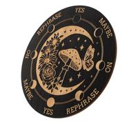 Abaodam Wooden Spiritual Dowsing Divination Board Black Crystal Pendulum Display Decorative Plate for Home Office Witchcraft Decor and Energy Art