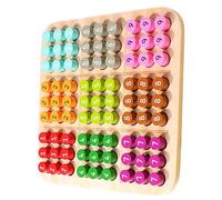 Abaodam Wooden Sudoku Board Game Educational for Years Logical Thinking Puzzle Wear-resistant Material Hand-brain Coordination Development Early Math Skill Training