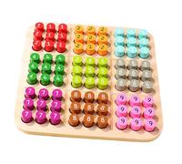 Abaodam Wooden Sudoku Game for 4-6 Years, Educational Math Arithmetic Sudoku Board with Pegs, Preschool Memory Training Puzzle for Boys