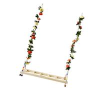 Abaodam Wooden Swing for Parrots Pet Supply Birds Toy Hanging Playing Swing Stand Rack for Indian Ringneck Parrot