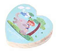 Abaodam Wooden Tooth Box for Boys Girls Tooth Fairy Keepsake Elephant Pattern and English Letters