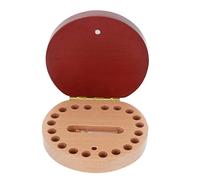 Abaodam Wooden Tooth Keepsake Box for Baby Boys and Girls Zodiac Horse Design Children Tooth Container Lid and Hair Saver