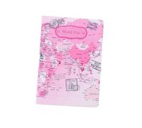 Abaodam World Map Pu Passport Holder Cover with Rubber Band, Unisex Travel Document Organizer for Passport and Boarding Pass, Outdoor Travel Accessory for Holidays and Business Trips