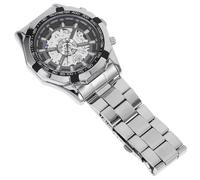 Abaodam Wristwatch Steel Carving with Hollowed-Out and Mechanical Stainless Automatic Strap, Elegant and Fashionable Design Men's Suitable for Daily Wear
