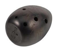 Abaodam Xun for Boys and Girls Mini Instruments for Beginners Vintage Pottery Xun Flutes Black