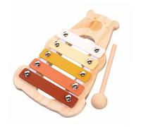 Abaodam Xylophone Wooden Bear Design Montessori Musical Instrument for Early Rhythm Coordination Skill Building and Portable Playroom