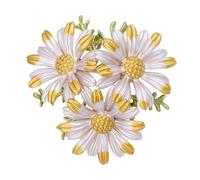 Abaodam Yellow Daisy Flower Brooch Pin for Women, Modesty Badge with Fresh Floral Design, Lapel Pin Accessory for Wedding, Prom, and Everyday Fashion