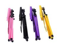 Abaodam Yellow Foldable Adjustable Music Sheet Stand Metal Tripod Lightweight Portable Easy Carrying for Home and Stage Use