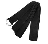 Abaodam Yoga Stretch Band with Electroplated Buckle Iron Polyester Cotton Fitness Strap for Deepening Poses Strength Training Ballet Stretching Multi Functional Exercise Aid in Black