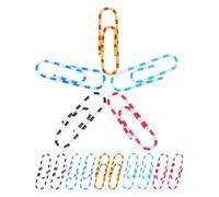 Abaodam Zebra Pattern Small Paper Clips 28mm 100pcs Metal Paper Fasteners for Office, School Document Clips and Scrapbook Supplies Random Color