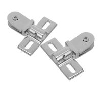 Abaodam Zinc Alloy Glass Shower Door Pivot Hinges with Thickened Sturdy Construction, Easy Installation, Silver Finish, Versatile Application for Bathroom and Home Use