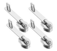 Abaodam Zipper Pull Tab Products 4pcs Metal Fixers with Seamless Slider Replacement for Luggage and Suitcase On-the-Go Repair