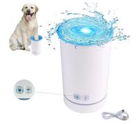 AbaqCasa Large Dog Paw Cleaner Adult Automatic Portable Paw Washer, 360° Pet Muddy Paw Cleaner with Rechargeable USB Silicone Brush for Grooming Dog Feet Travel Home