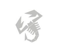 Abarth Supershaped Die-cut Sticker Scorpion, Silver, 160 mm